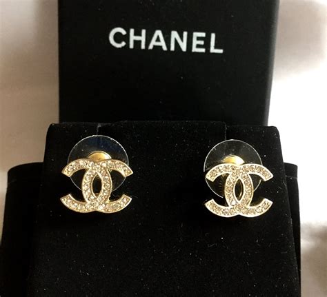 fake chanel earrings cc studs|authentic chanel stud earrings.